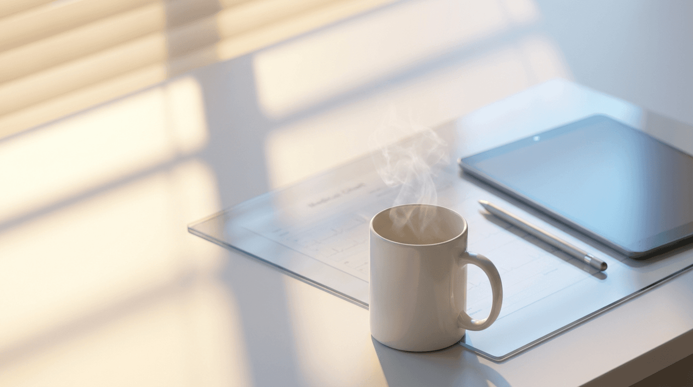 Surgical GP reviewing practice analytics and growth metrics on tablet